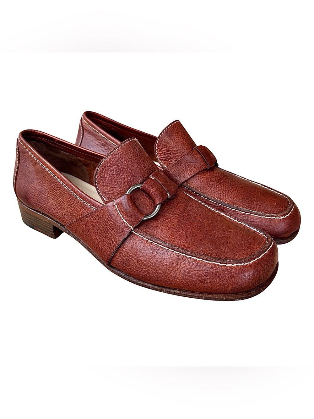HENRY BEGUELIN Cognac Leather Loafers
